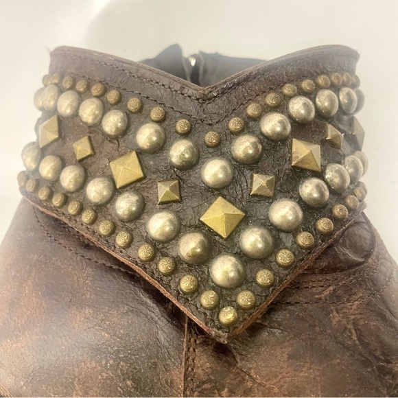 SOLD Old Gringo Women's Mini Belinda 7" Ankle Boots Size 8 B Brown Cowboy Boot - Picture 7 of 7